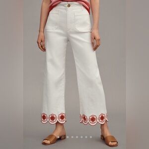 Anthropologie The Colette Cropped High-Rise Wide Leg Jeans NWT!